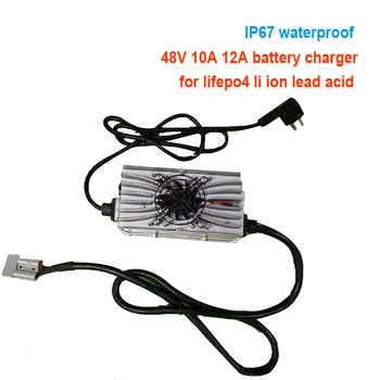 Водоустойчив IP67 48V 12A 10A 58,8 V 14Т Зарядно устройство 58,4 v 16S Интелигентно Зарядно устройство за 48v 150Ah 200Ah lifepo4 LTO lipo оловно-киселинната батерия