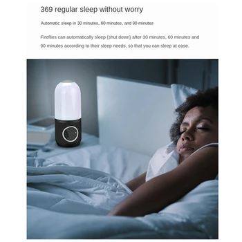 1 Бр. Интелигентен уред за сън със средство за сън от безсъние Intelligent Sleep Instrument Черно и бяло