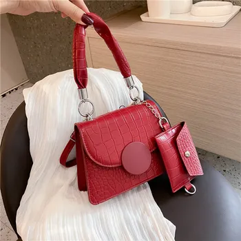 Модни дамски мини-чанти Ins, нови модни дамски чанти, дамски благородна преносима малка квадратна чанта-месинджър