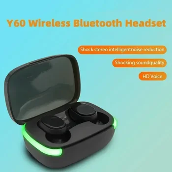 TWS Y60 Безжична Bluetooth Слушалка, Предизвиква Музика, Слушалките С Шумопотискане, стерео слушалки, Безжични Слушалки