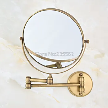 Огледало за баня Стенни 8-инчов Латунное 3X/1X Увеличително Огледало Складное Античен Латунное Огледало за грим Огледало Подарък за една Дама