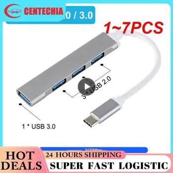 1-7 бр. в 1 C USB Хъб Тип C ДО USB3.0 Type-C 3xUSB Високоскоростен Сплитер 4 Порта Зарядно устройство Адаптер За Зареждане на Ipad, Macbook