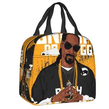 Музикален Певец Snoop Dogg Lunch Bag Термален Охладител Изолиран Обяд-Бокс За Жени, Деца, Работа, Училище, Плаж, Пътуване, Чанти За Хранене