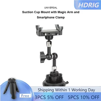 Закрепване за камерата HDRIG с топка глава Магията на Arm и скоба за смартфон за екшън камери на Sony за iPhone за GoPro