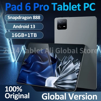 2024 Pad 6 Pro Глобалната версия на таблета Android13 Snapdragon888 16 GB + 1 TB 11-инчов HD Оригинален Tablet PC 5G с две SIM-карти, WIFI Tab