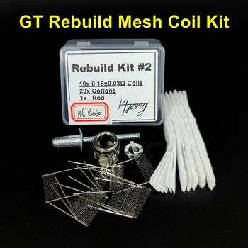 Монтаж със собствените си ръце GT Meshed Coil Rebuild Kit за GT-Mesh GT2 Rebuild Cotton Основната Sky Solo Plus 0,18 Инструменти за ремонт