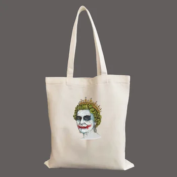 Чанта през рамо Banksy Куин Joker, студентски дамска чанта, торби за многократна употреба за пазаруване, холщовая чанта-тоут, ръчни чанти за пазаруване