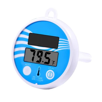 Безжична плаващ термометър за басейна - Термометър за измерване на температурата в басейна, лесно считываемый, слънчев дигитален термометър за басейн