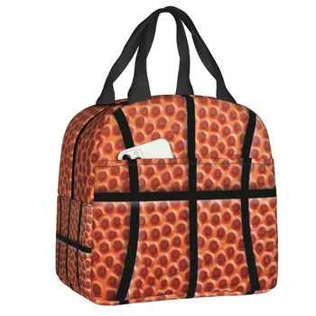 Баскетболно чанта за обяд с кожена изолация, водоустойчив термоохладитель, кутия Bento за жени, Детски чанти-тоут, контейнер за хранене