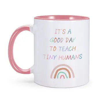 Забавна Учительская Чаша за Днес е един Добър Ден За Обучение на Малки Човечета Нови Чаши за Кафе за Учители-Жени, Я Благодарственный Подарък под формата на Чаена чаша