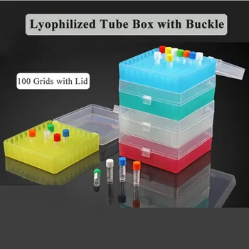 Кутия за криотрубочек Lab1.8ml / 2ml с катарама, 100 нишки с капак, кутия за пробирок за замразяване, кутия за бутилки за проби замразени пробирок