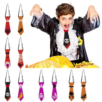 Удобен вратовръзка за Хелоуин за деца, ярки детски вратовръзки за Хелоуин, Стилен декор за парти за деца, изискан празник за момчета