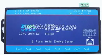 Устен сървър 8 серия RS232 RS485 RS422 Сериен порт към серийния порт Мрежа към серийния порт Modbus TCP / RTU