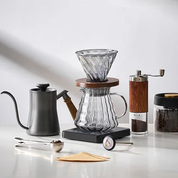 Кана за кафе GIANXI Hand Punch с капак, кана за кафе с дълъг провлак, богат на функции фризер, филтър за Кафе, кана за Кафе