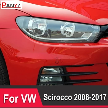 За Volkswagen VW Scirocco 2008-2017 Защитно Фолио За Автомобилни Фарове Възстановяване на Фарове Прозрачна Черна Златен Стикер TPU
