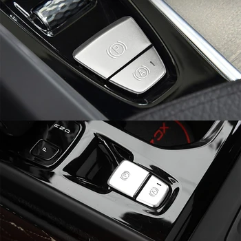 2 ЕЛЕМЕНТА Бутон за Стартиране на Автомобила Стикер На Ръчната Ръчната Спирачка Аксесоари За Интериора на Volvo XC90 XC60 V60 V90 S60 S90 XC40 2015-2022