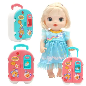 Модерен пътен куфар 2023 година За 30-сантиметровой кукла Бебе Aliver (кукла в комплекта не са включени), аксесоари За кукли, играчки