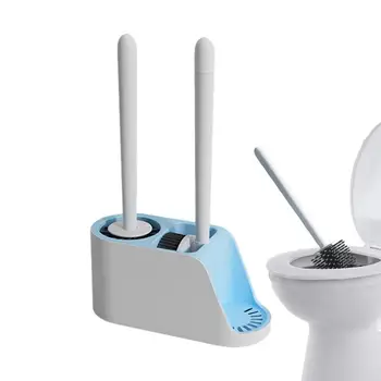 Четка за почистване на тоалетната чиния, силикон скрубер за почистване на баня, Множество четка за почистване на тоалетни, вани и бани