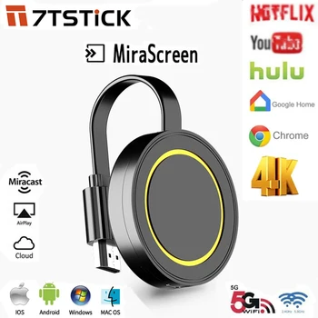 G14 TV Stick Miracast 5G Wi Экранный Проектор Безжичен Wifi, Hdmi-съвместим ключ Ezcast 4K за You-tube, Google Chromecast