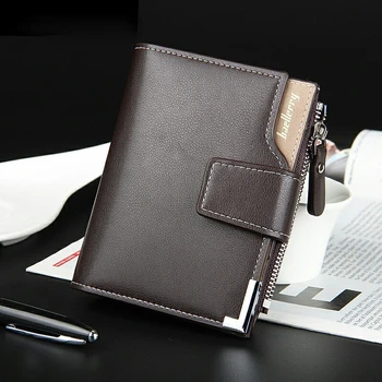 Мъжки портфейл портмоне от изкуствена кожа, чанта, голяма пазарска чанта за пари, къси клатчи, чанта за малки неща, качество на държач за визитки Carteira Billetera