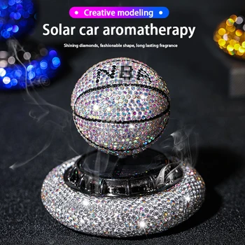 Инкрустирани диаманти на баскетболна топка Въртящ се слънчев кола Твърди парфюми Ароматерапия Автомобилни парфюми на въздуха Творческа личност