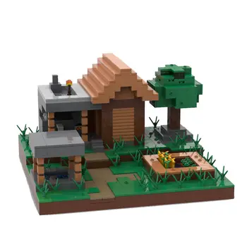 Селски диорама от видеоигри Sandbox Game Building Toys 1132 бр. MOC Build