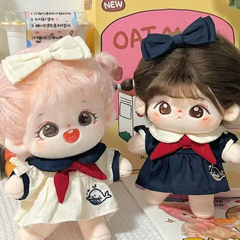 Сладък японски униформи JK за момичета, рокля без атрибути, 20-см плюшен кукла Kawaii, работа на смени дрехи, аксесоари, подарък за рожден Ден