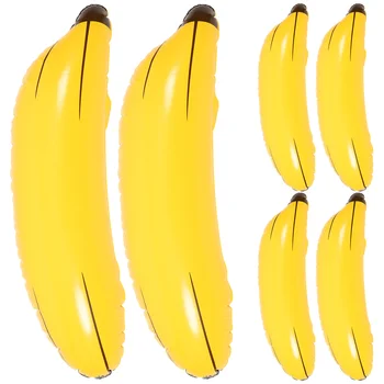 6шт Надуваем банан PVC Играчка Гаф Банан Подпори Креативна Играчка модел от Банан Играчка