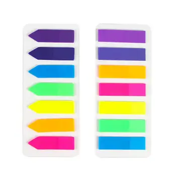 На лепкавите етикети, прости и практични етикети с флуоресцентни цветни ленти, водоустойчиви стикери с възможност за запис За маркиране на страници и класификация