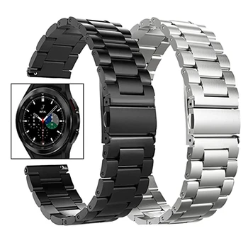 20 mm 22мм Каишка от Неръждаема Стомана за Samsung Galaxy Watch 4 Classic 3 45 мм 41мм Каишка Huawei Watch 3 GT 2Pro Amazfit GTR 3 GTS