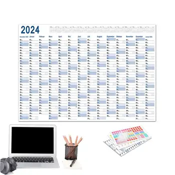 Календар от 365 Дни, Голямо График за стена, Голям Плакатный Календар за 365 Дни С Двустранен Стикер За Училищната Учебна работа
