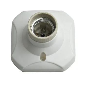 Покритие на Притежателя на лампата E27, основа от домашно порцелан, преходен винт, кръгли директен глазурованная керамика, розетка за електрическа крушка