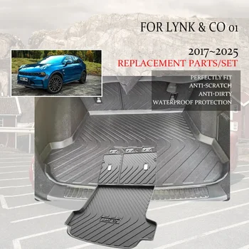 Автомобилни Постелки За Съхранение В Задния Багажника Lynk & Co 01 CX11 2017 ~ 2025 Непромокаеми Постелки За Багажник, Килим, килимче За Задната Седалка, Аксесоари За Интериор на Автомобил