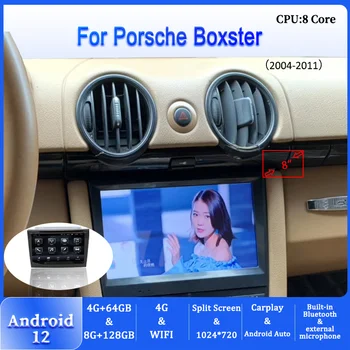 За Porsche Boxster 2004-2016 година на издаване Android 12 Мултимедиен плейър, Безжичен Carplay и Android Auto Автомобилен GPS радио DSP