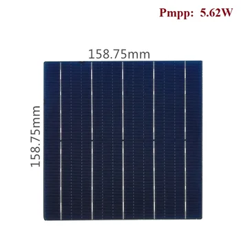 Високоефективен монокристаллическая Фотоэлектрическая соларен панел 5.62 W 158 mm x 158 мм, 100 бр./лот за фотоволтаична система DIY