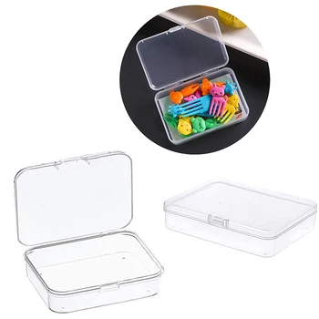 2 елемента Контейнер Пластмасова кутия Плодови вилица Кутия за съхранение на бижута Обици с Мъниста Винт Притежателя Калъф Витрина Кутия за съхранение