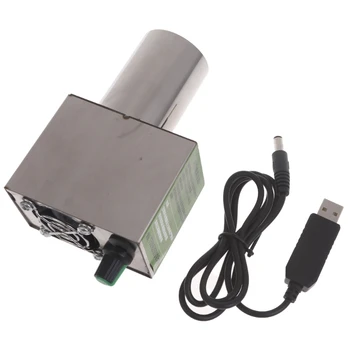 Вентилатор За Барбекю Преносим Вентилатор USB5V2A Регулируема Скорост на Двойните Вентилатори За Барбекю Къмпинг Огън Въглища Печка Совалка
