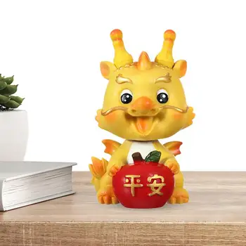 Годината на Дракона 2024 Китайски украшения във формата на Дракона е Символ на Късмет и благоденствие Статуя на Китайски антикварен украшение на Фън шуй
