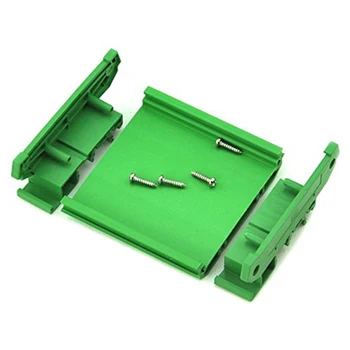 PVC Притежателя Практичен Корпуса на модула Скоба заплати на Притежателя на печатната платка Зелен Здрав адаптер за закрепване към DIN релса