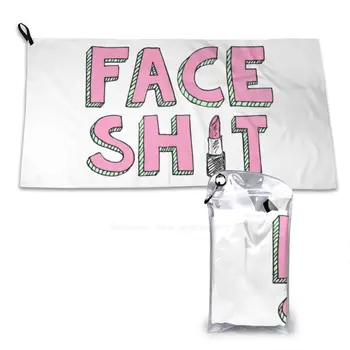 Быстросохнущее мека кърпа за лице за домашна грим на открито, типография Pink Смешни Beauty Girl