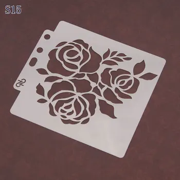 Рози, цветя, Многостенни листове със собствените си ръце за рисуване в албума за албуми / албум със снимки, за оцветяване за албума с релефни, декоративен модел за албума
