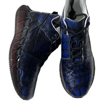 новият пристигането 2024 г., модни мъжки ежедневни обувки от крокодилска кожа, за мъже естествена кожа pdd157