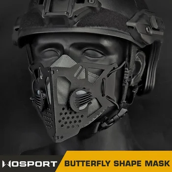 Военна маска със сменен филтър Пейнтбольная Страйкбольная защитна маска на половината от лицето на Ловеца Обстрелваща маска-пеперуда Wargame CS