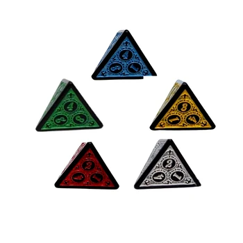 10ШТ D4 Набор от кубчета с триъгълна пирамида и многопластов резным шарките, 4 странични кубчета за десктоп игри, аксесоари за игри