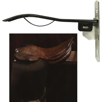 Сгъваема стенни стойка за седла, здрав аксесоар от оцветен метал, размер 25x39 см Професионален