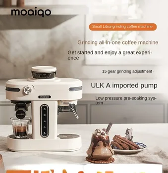 Moqiao K1 полуавтоматична италианска кафемашина с малко концентрирана млечна пяна на американския мелене интегрирана машина 220V