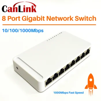 5 8 Порта Gigabit мрежов комутатор 1000 Mbps Ethernet Smart Switcher Интернет-сплитер Висококачествен hub RJ-45