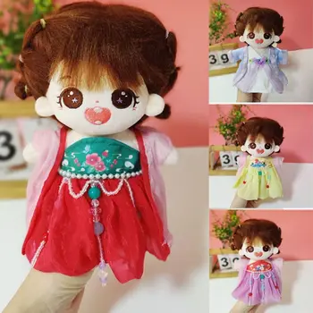 Модни детски аксесоари за кукли със собствените си ръце, дрехи за кукли, костюм в китайски стил, облекло за кукли 20 см, рокли с древна бродерия