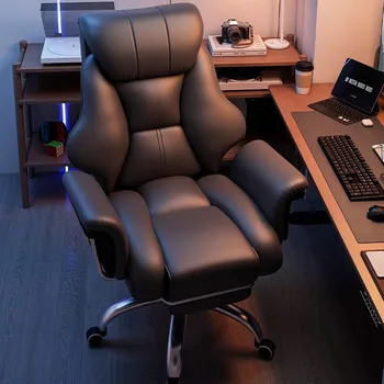 Луксозно офис стол Бос, кожени мързеливи дивани, на трона, Компютърна облегалка, игралното стол, мобилна професионална мебели Sillas De Gamer