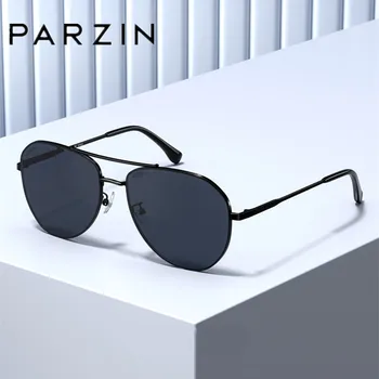 Поляризирани слънчеви очила PARZIN, мъжки найлонови лещи, алуминиеви спортни слънчеви очила в голяма рамка, мъжки слънчеви очила за шофиране на пилота, 8325 най-Нови